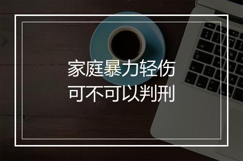 家庭暴力轻伤可不可以判刑