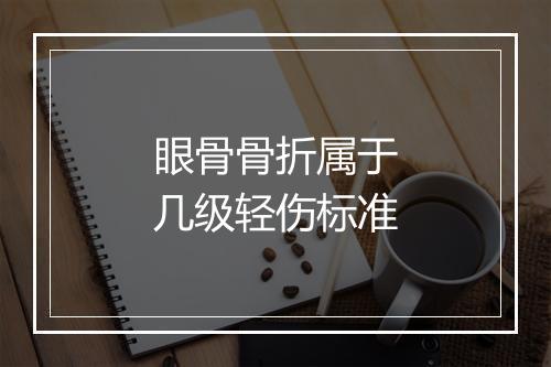 眼骨骨折属于几级轻伤标准