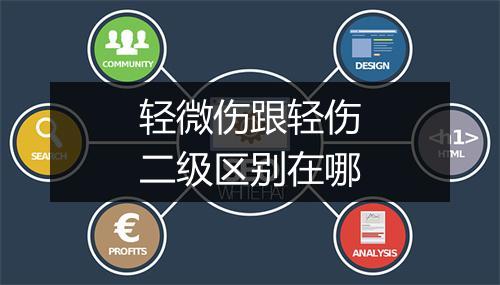 轻微伤跟轻伤二级区别在哪
