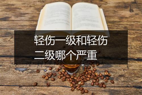 轻伤一级和轻伤二级哪个严重