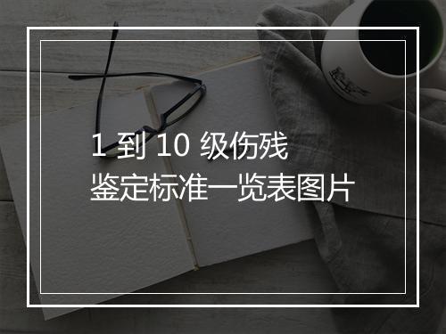 1 到 10 级伤残鉴定标准一览表图片