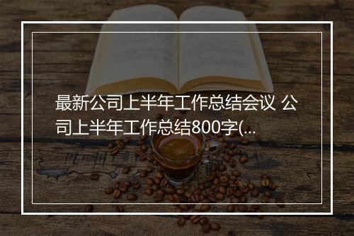 最新公司上半年工作总结会议 公司上半年工作总结800字(五篇)