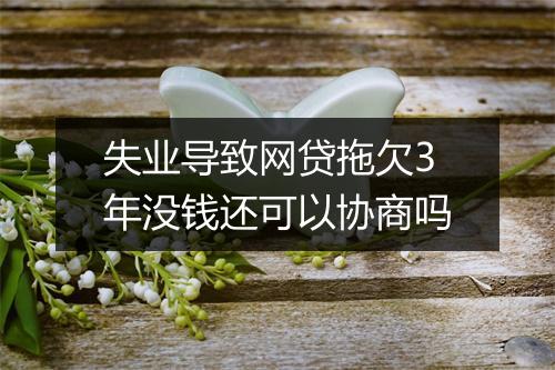 失业导致网贷拖欠3年没钱还可以协商吗