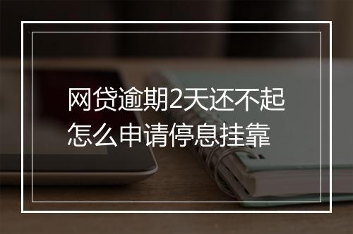 网贷逾期2天还不起怎么申请停息挂靠