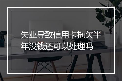 失业导致信用卡拖欠半年没钱还可以处理吗