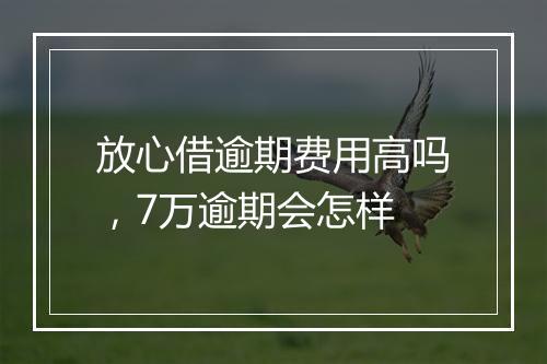 放心借逾期费用高吗，7万逾期会怎样