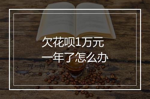 欠花呗1万元一年了怎么办