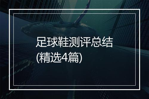 足球鞋测评总结(精选4篇)