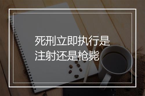 死刑立即执行是注射还是枪毙