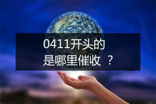 0411开头的是哪里催收 ？