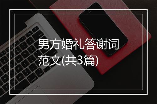 男方婚礼答谢词范文(共3篇)