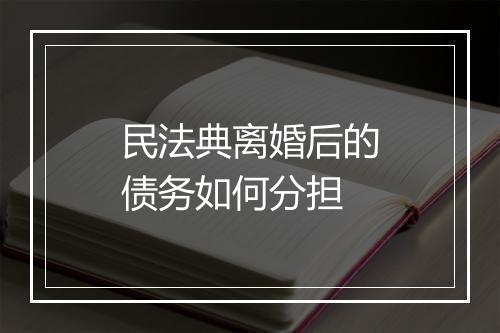 民法典离婚后的债务如何分担