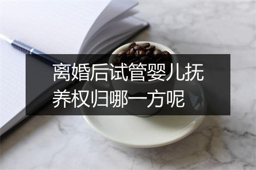 离婚后试管婴儿抚养权归哪一方呢