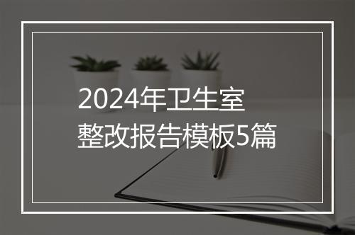 2024年卫生室整改报告模板5篇