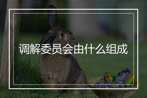调解委员会由什么组成