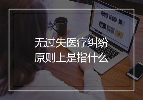 无过失医疗纠纷原则上是指什么