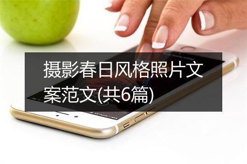 摄影春日风格照片文案范文(共6篇)