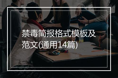 禁毒简报格式模板及范文(通用14篇)