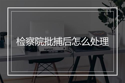 检察院批捕后怎么处理