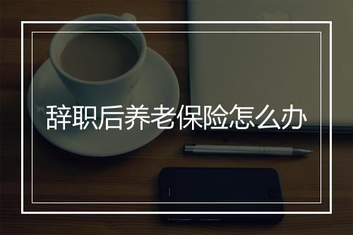 辞职后养老保险怎么办