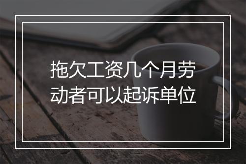拖欠工资几个月劳动者可以起诉单位