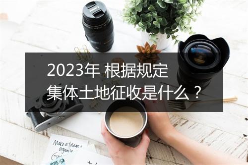 2023年 根据规定集体土地征收是什么？