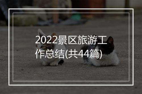 2022景区旅游工作总结(共44篇)