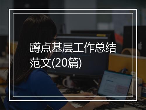 蹲点基层工作总结范文(20篇)