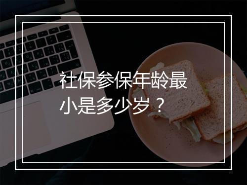社保参保年龄最小是多少岁？