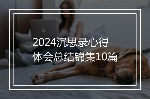 2024沉思录心得体会总结锦集10篇