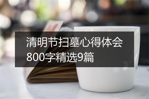 清明节扫墓心得体会800字精选9篇