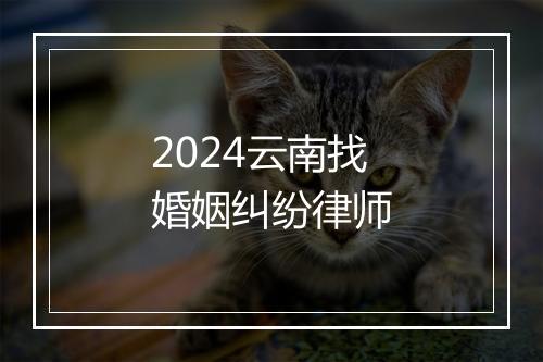 2024云南找婚姻纠纷律师
