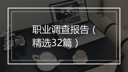 职业调查报告（精选32篇）