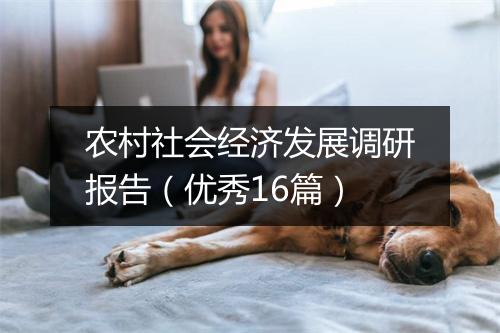 农村社会经济发展调研报告（优秀16篇）