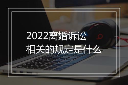 2022离婚诉讼相关的规定是什么