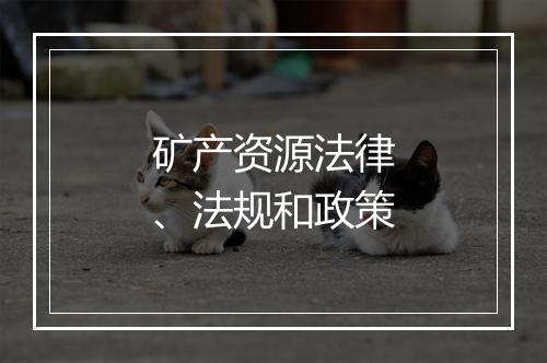 矿产资源法律、法规和政策