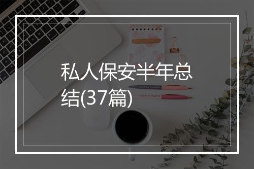 私人保安半年总结(37篇)