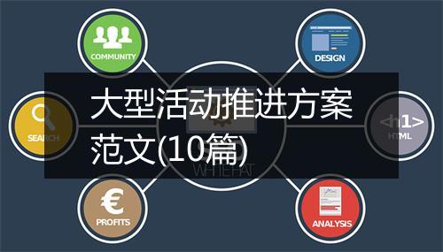 大型活动推进方案范文(10篇)