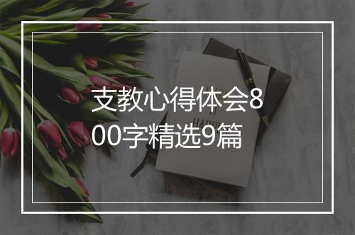 支教心得体会800字精选9篇