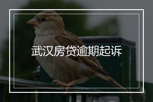 武汉房贷逾期起诉