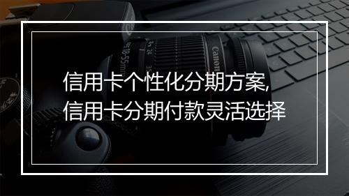 信用卡个性化分期方案,信用卡分期付款灵活选择