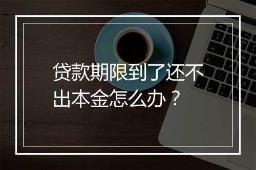贷款期限到了还不出本金怎么办？