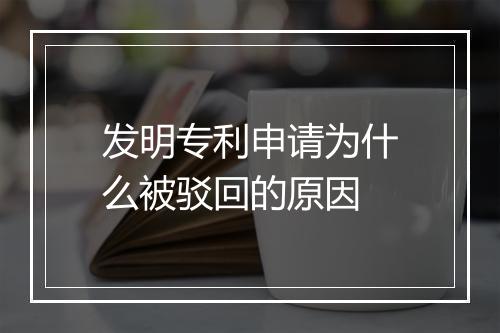 发明专利申请为什么被驳回的原因