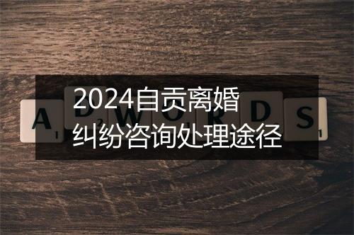 2024自贡离婚纠纷咨询处理途径