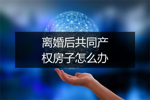 离婚后共同产权房子怎么办