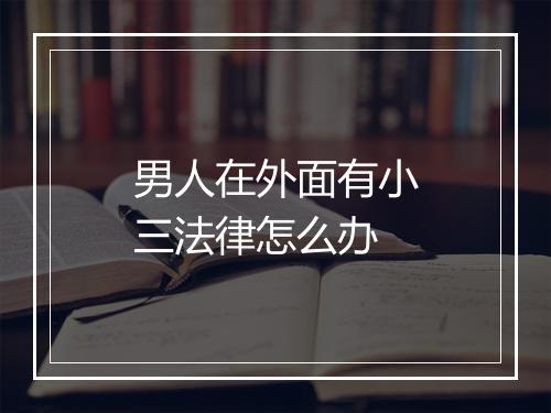 男人在外面有小三法律怎么办