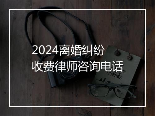 2024离婚纠纷收费律师咨询电话