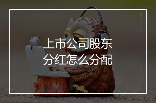 上市公司股东分红怎么分配