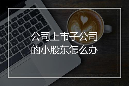 公司上市子公司的小股东怎么办