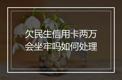 欠民生信用卡两万会坐牢吗如何处理